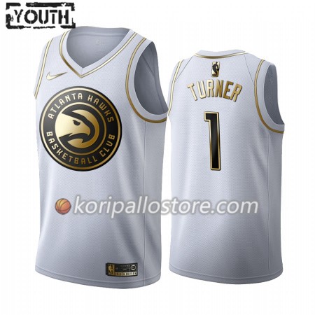 Atlanta Hawks Evan Turner 1 Nike 2019-2020 Valkoinen Golden Edition Lasten Pelipaidat Swingman